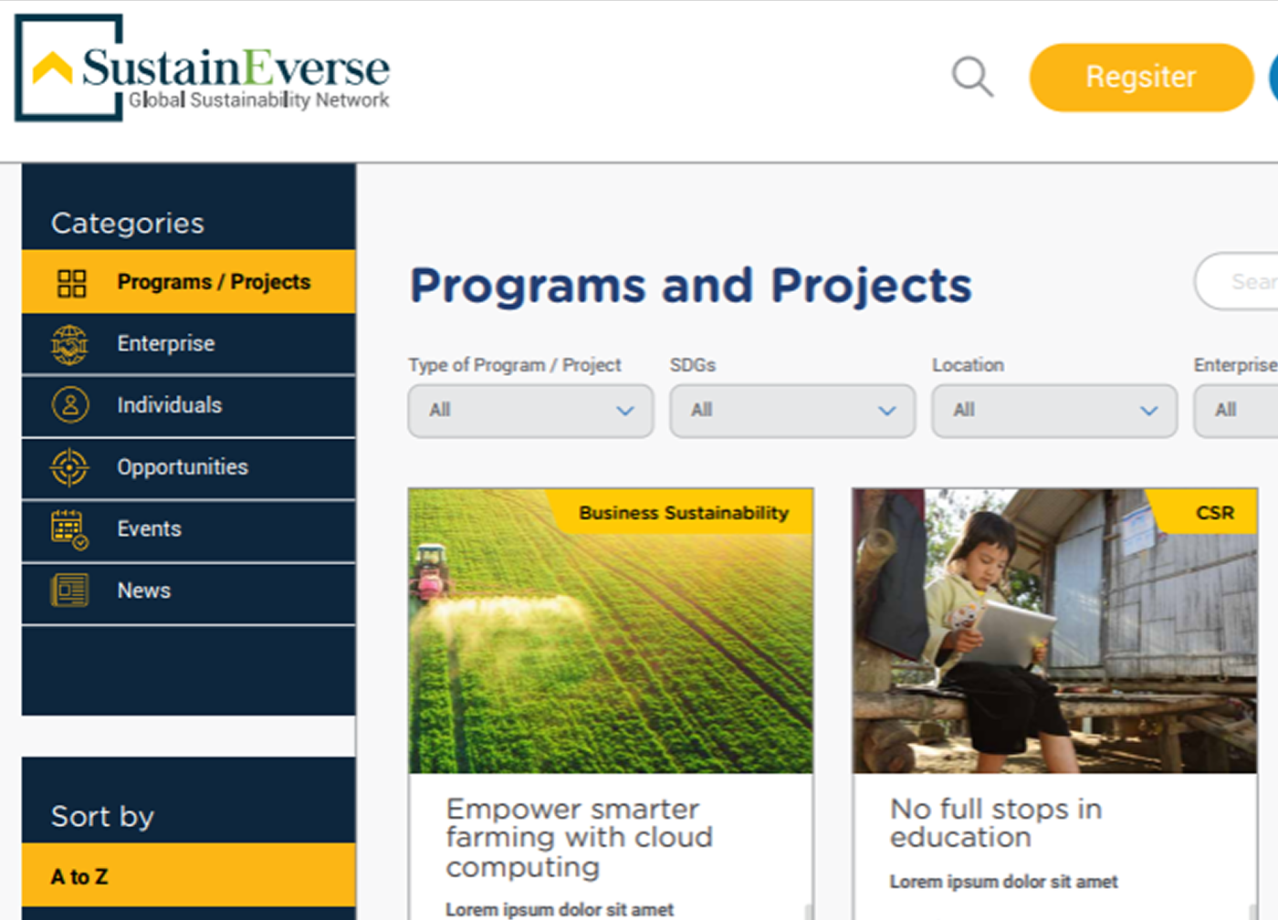 SustainEverse – Global Sustainability Network